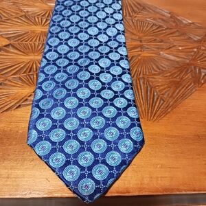 Ted Baker Geometric Printed Blue Tie